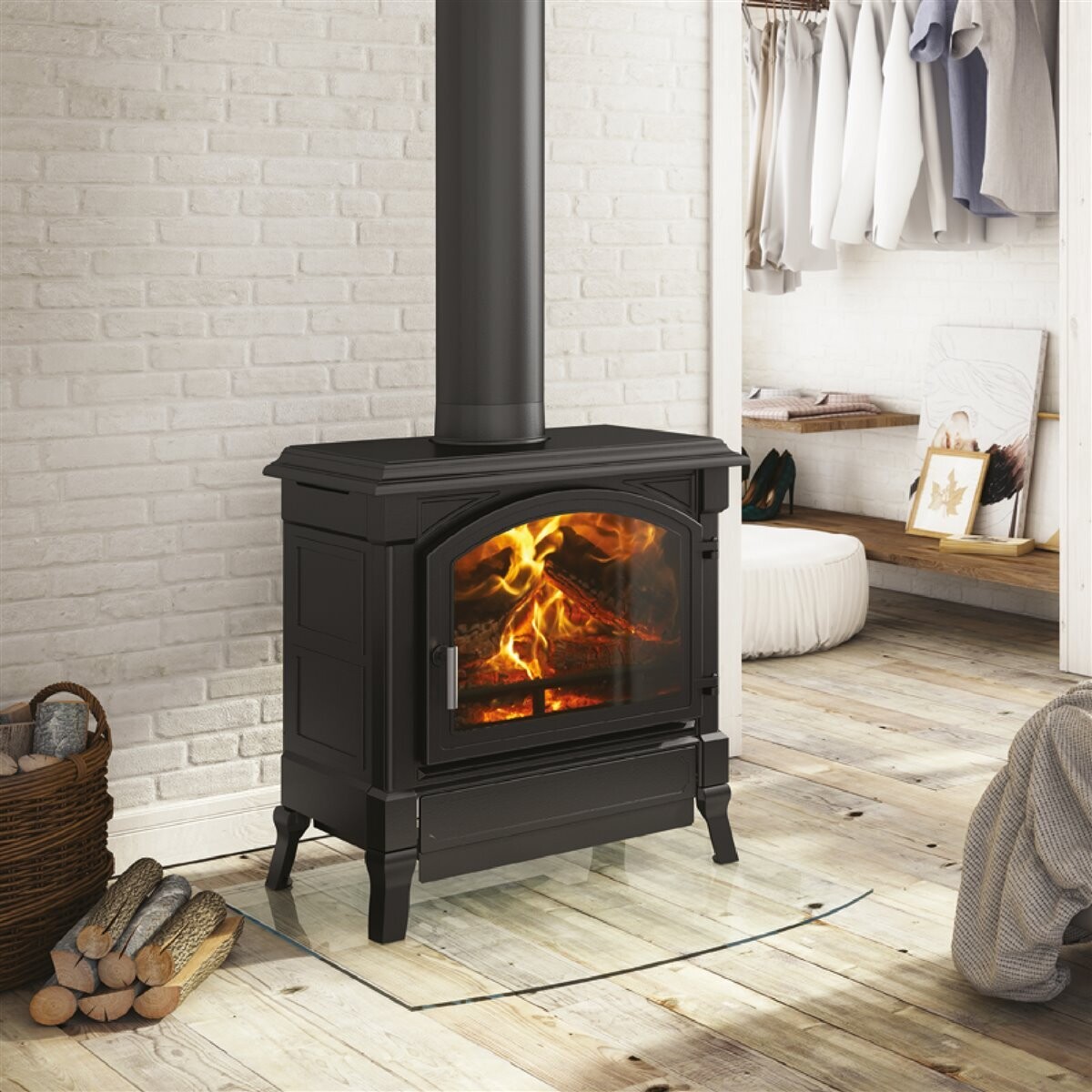 STUFA A LEGNA IN GHISA NESTOR MARTIN MOD. H43 2,5-14 KW