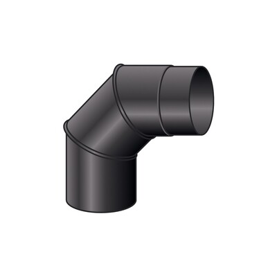 CURVA 90 GRADI MONO PARETE, FERRO 2.0 VERNICIATO NERO