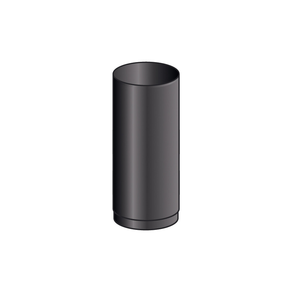 TUBO 0.5 MT MONO PARETE, FERRO 2.0 VERNICIATO NERO