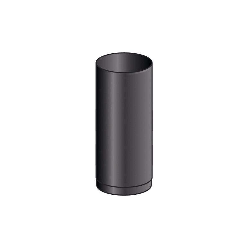 TUBO 0.5 MT MONO PARETE, FERRO 2.0 VERNICIATO NERO