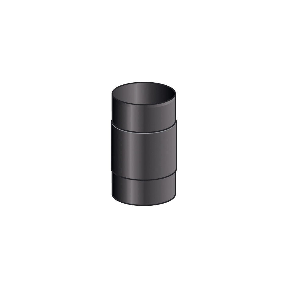 MANICOTTO M/M MONO PARETE, FERRO 2.0 VERNICIATO NERO