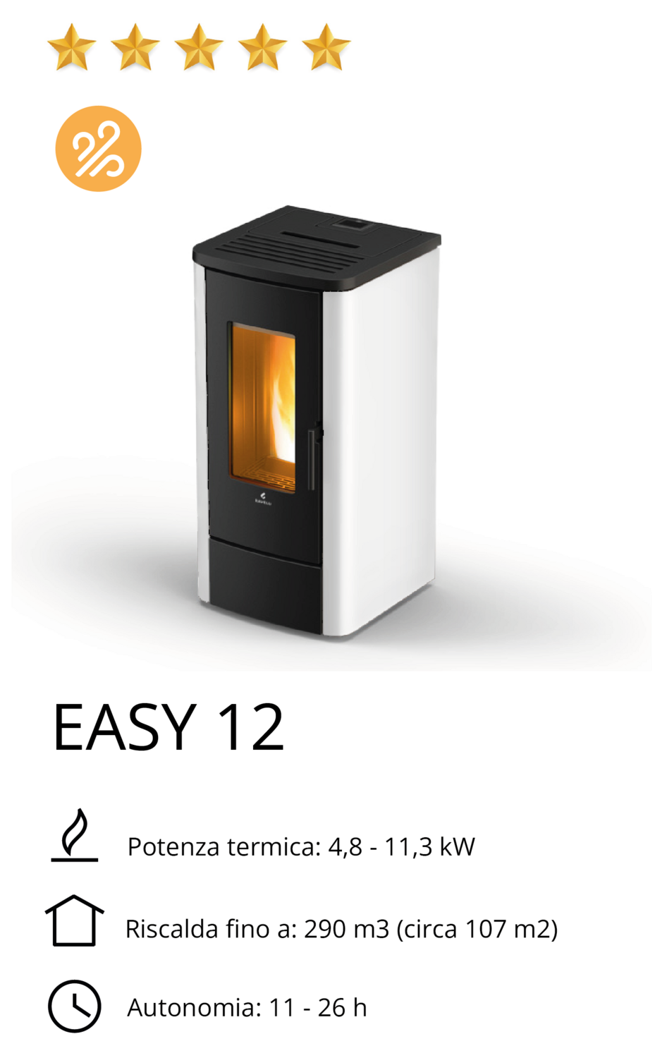STUFA A PELLET RAVELLI MOD.  EASY 12