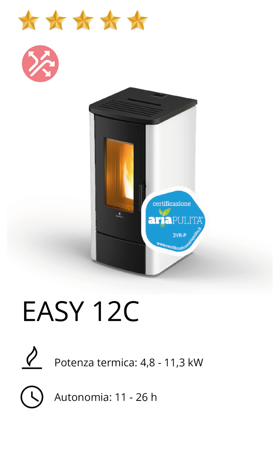 STUFA A PELLET RAVELLI MOD. EASY 12C