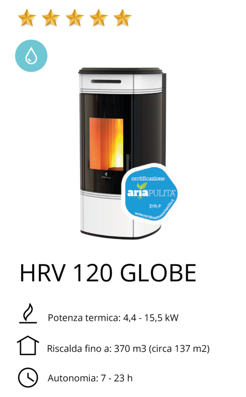 STUFA A PELLET RAVELLI MOD.  HRV 120 GLOBE