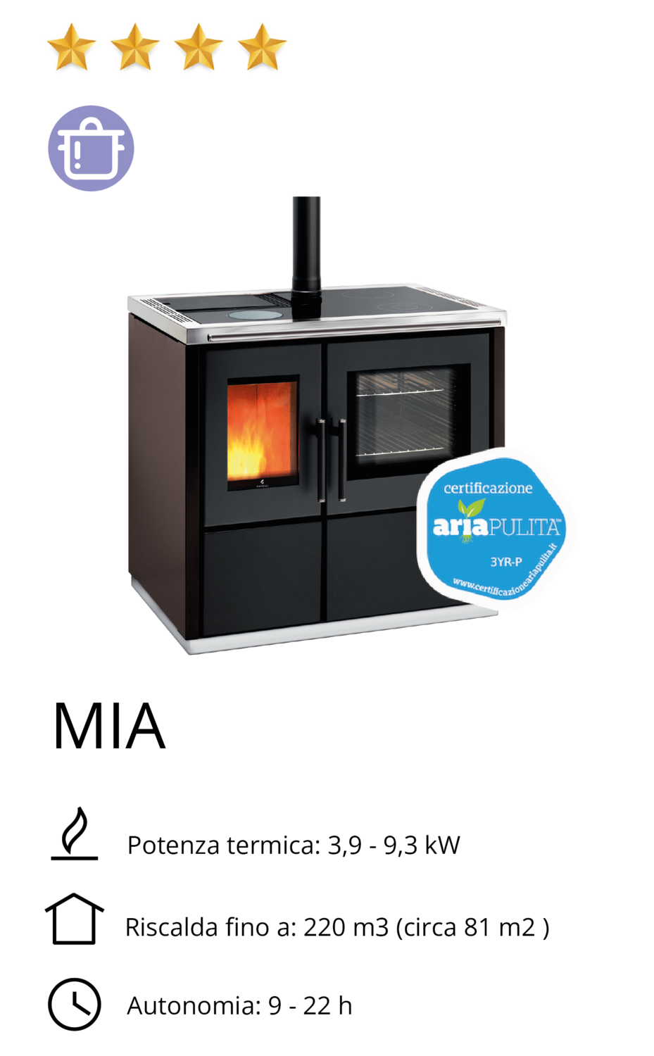 CUCINA A PELLET RAVELLI MOD. MIA