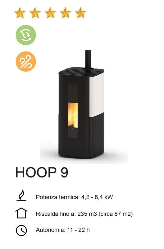 STUFA A PELLET RAVELLI MOD. HOOP 9