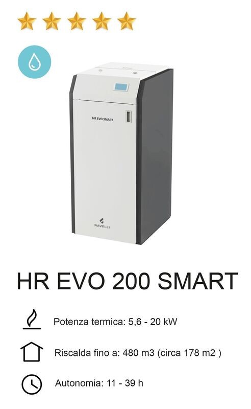 CALDAIA A PELLET RAVELLI MOD. HR EVO 200 SMART