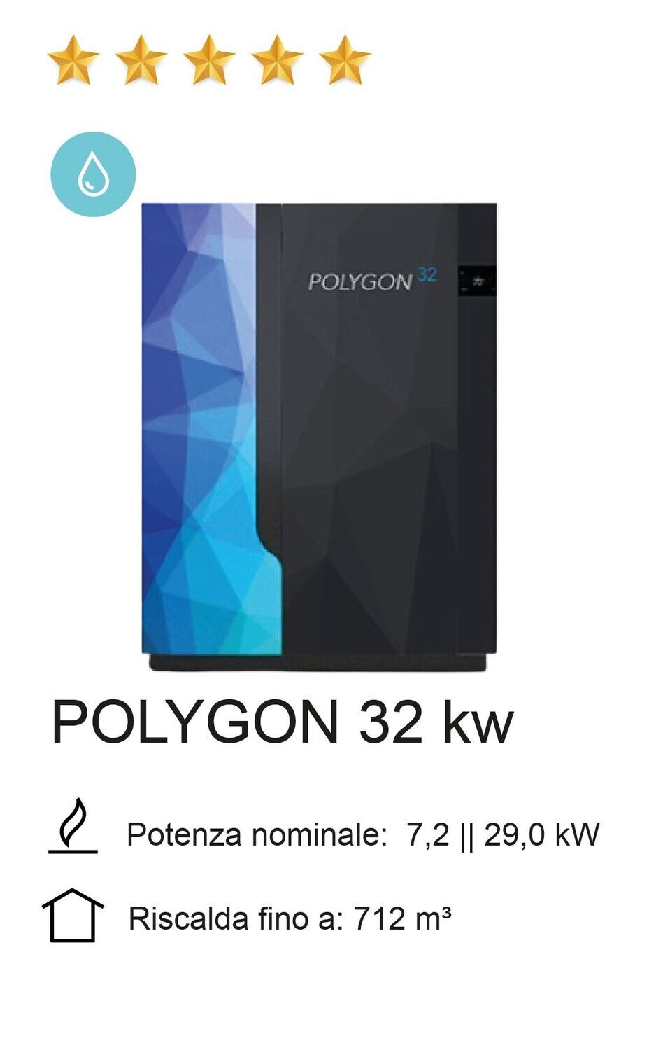 CALDAIA A PELLET NOBIS MOD. POLYGON 32 KW