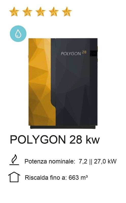 CALDAIA A PELLET NOBIS MOD. POLYGON 28 KW