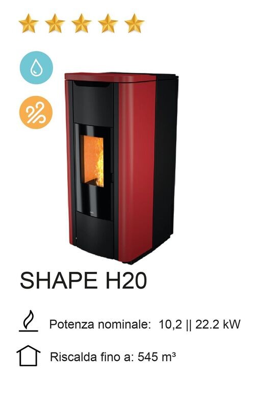 STUFA A PELLET NOBIS MOD. SHAPE H20