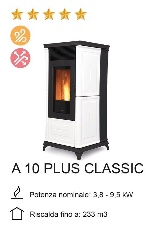 STUFA A PELLET NOBIS MOD. A 10 PLUS CLASSIC 10 KW