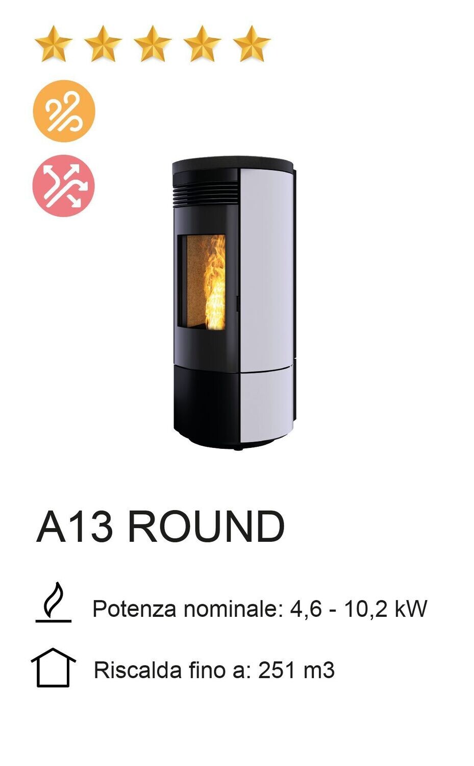 STUFA A PELLET NOBIS MOD. A13 ROUND