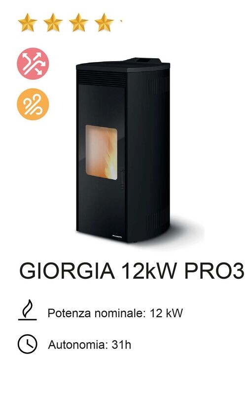 STUFA A PELLET PALAZZETTI MOD. GIORGIA 12kW PRO3