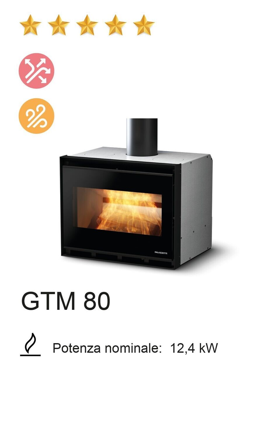 CAMINO A LEGNA PALAZZETTI MOD. GTM80