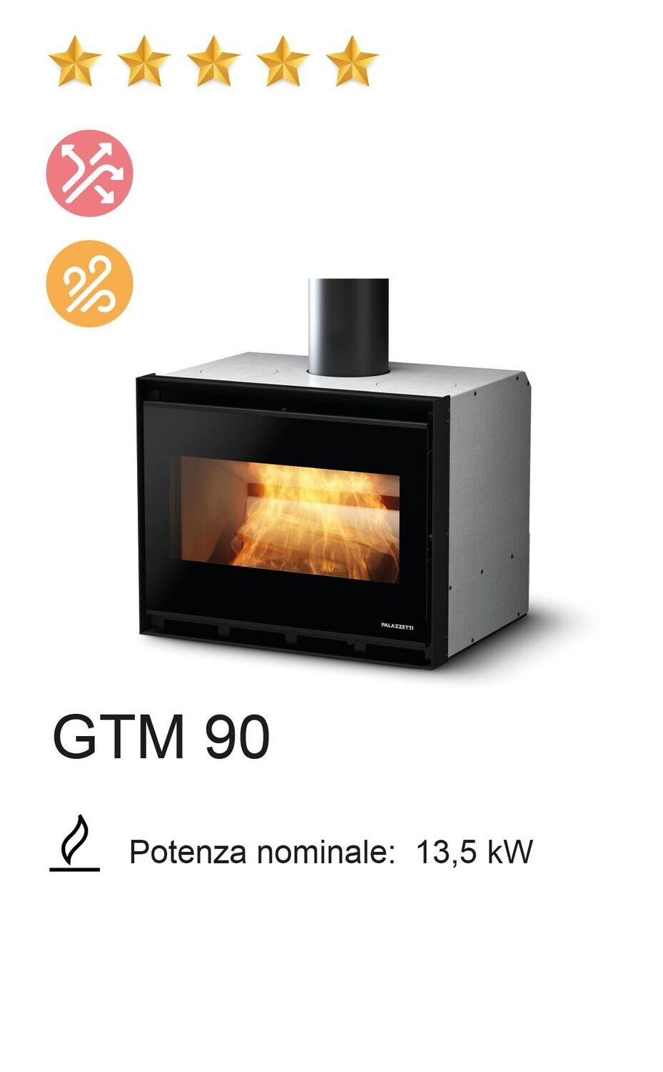 CAMINO A LEGNA PALAZZETTI MOD. GTM90