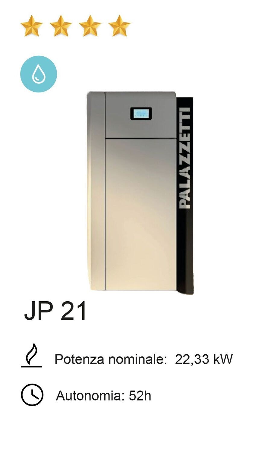 CALDAIA A PELLET PALAZZETTI MOD. JP 21
