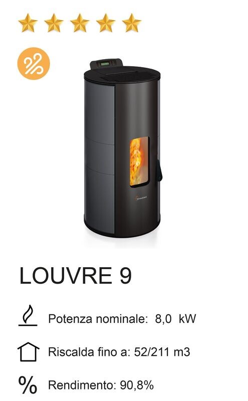 STUFA A PELLET TERMOVANA MOD. LOUVRE 9