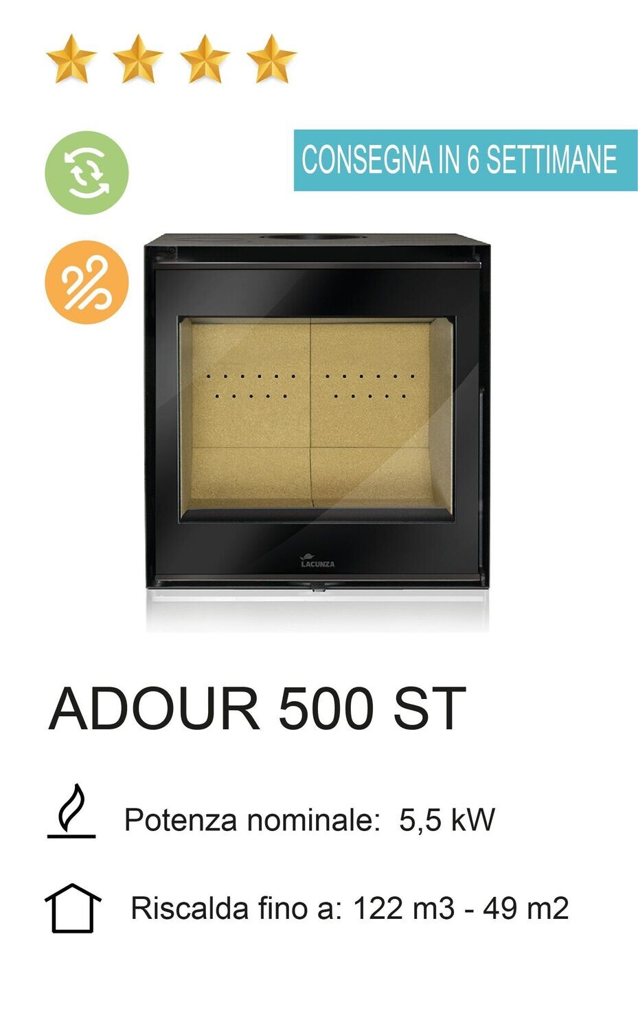 CAMINO A LEGNA LACUNZA MOD. ADOUR 500 ST