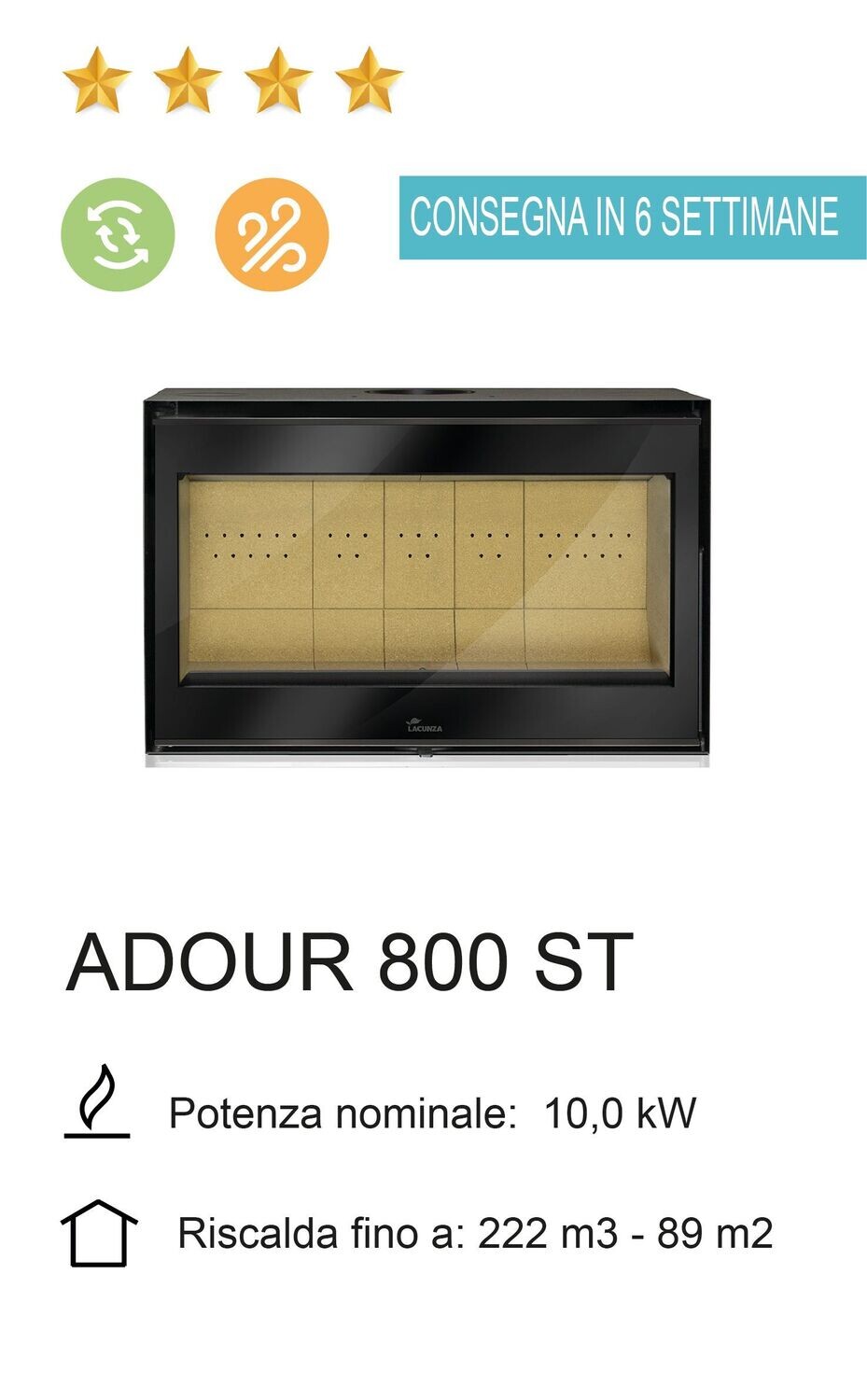 CAMINO A LEGNA LACUNZA MOD. ADOUR 800 ST