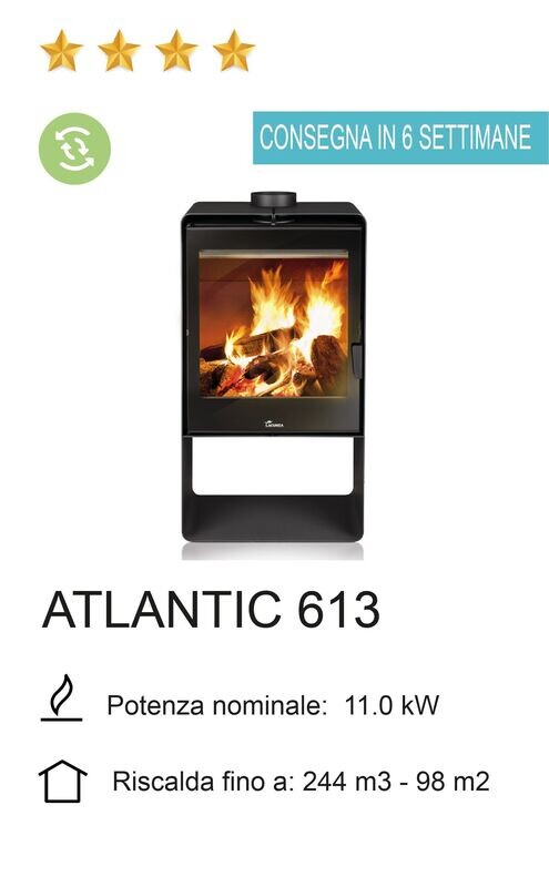 STUFA  A LEGNA LACUNZA MOD. ATLANTIC 613 R