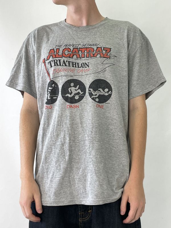T-shirt z nadrukiem "Alcatraz" (L)