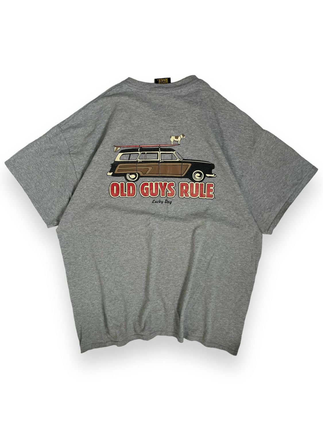 T-shirt z nadrukiem &#39;Old Guys Rule&#39; (XL)