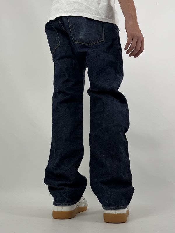 【MODERNIF】Wave wide denim pants modernif (モダンイフ) - ウェーブワイドデニムパンツ / Wave