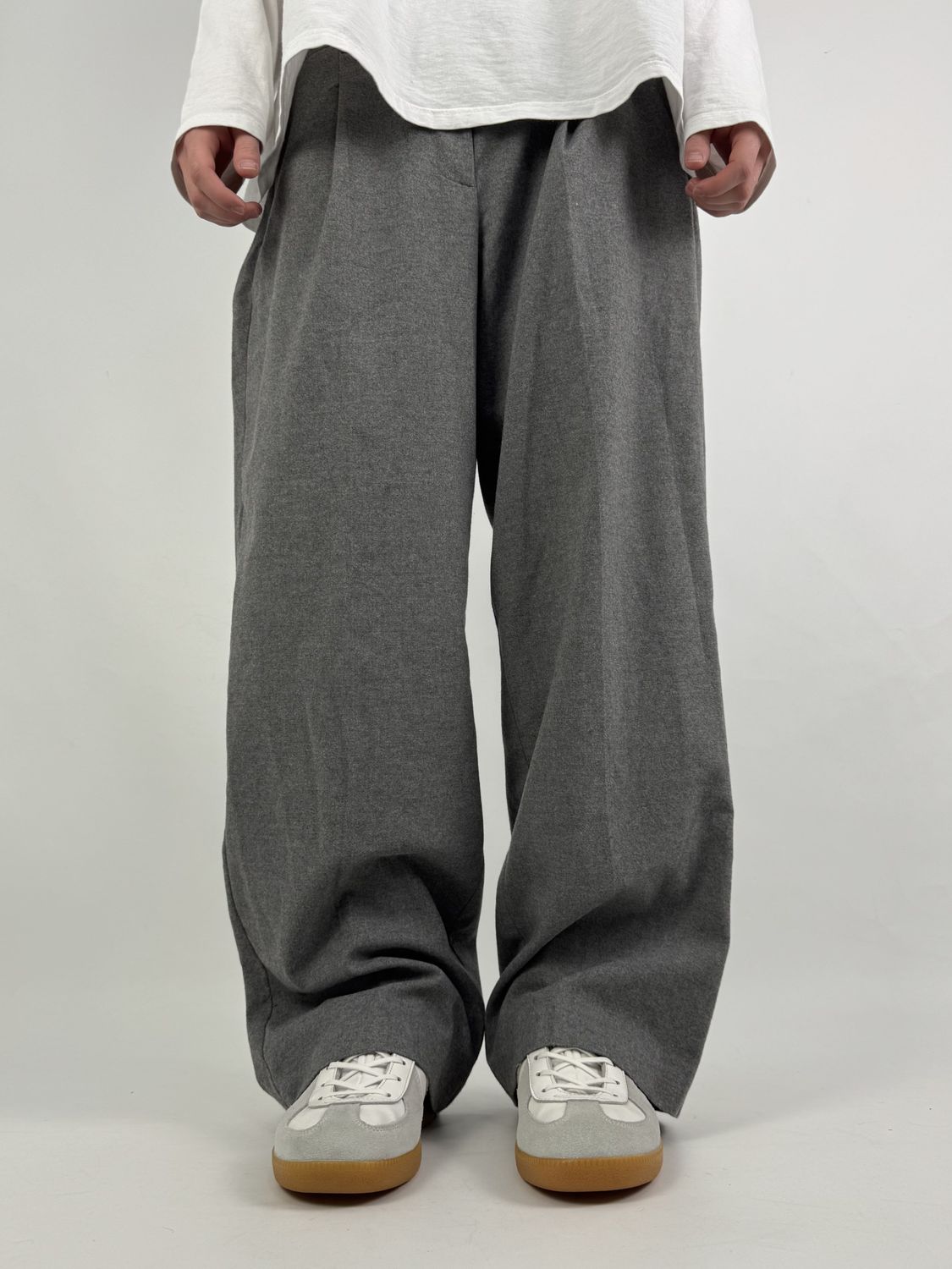 Spodnie Materiałowe Wide Leg (M)