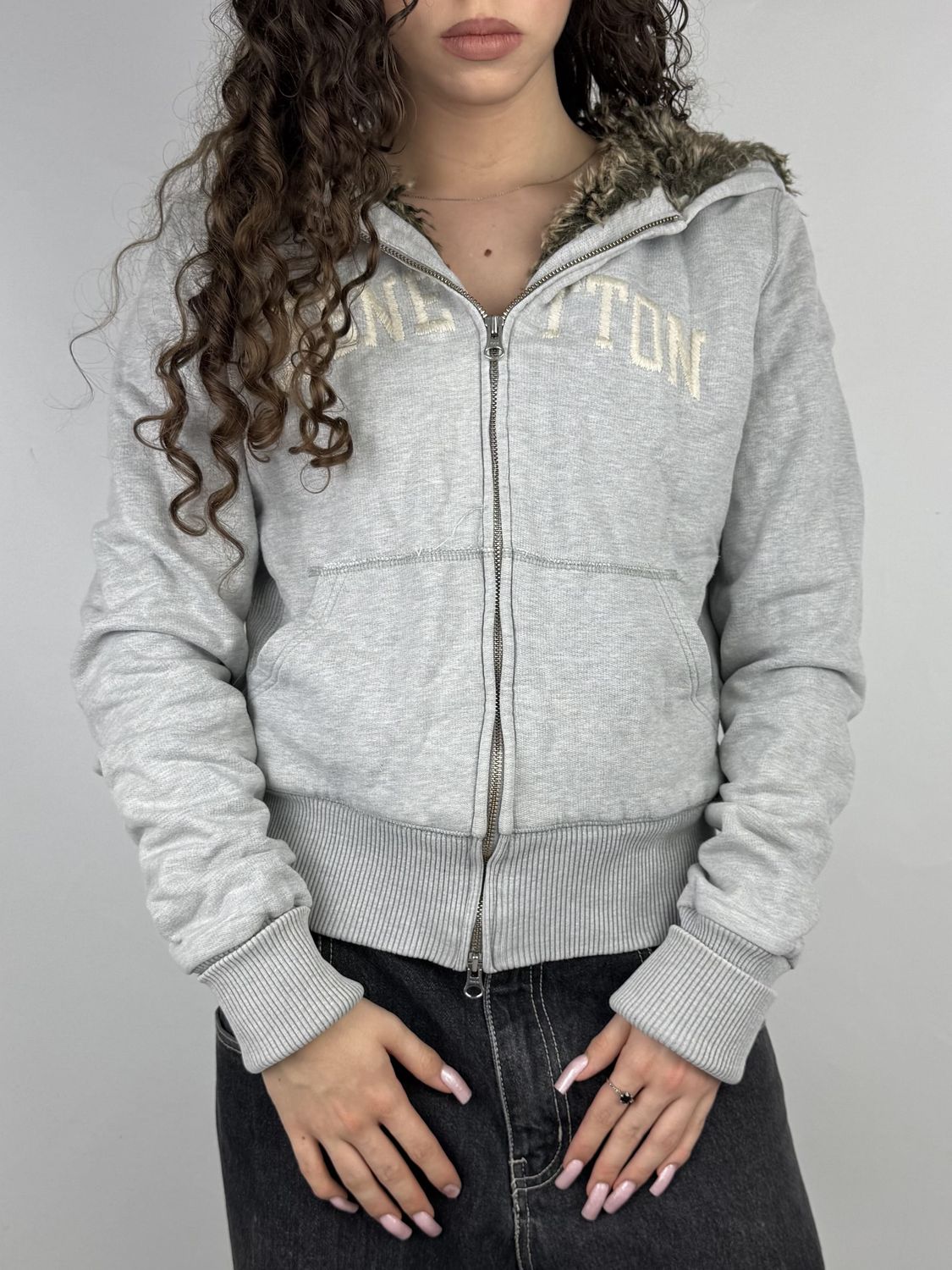 Bluza rozpinana Benetton Futerko (Damskie S)