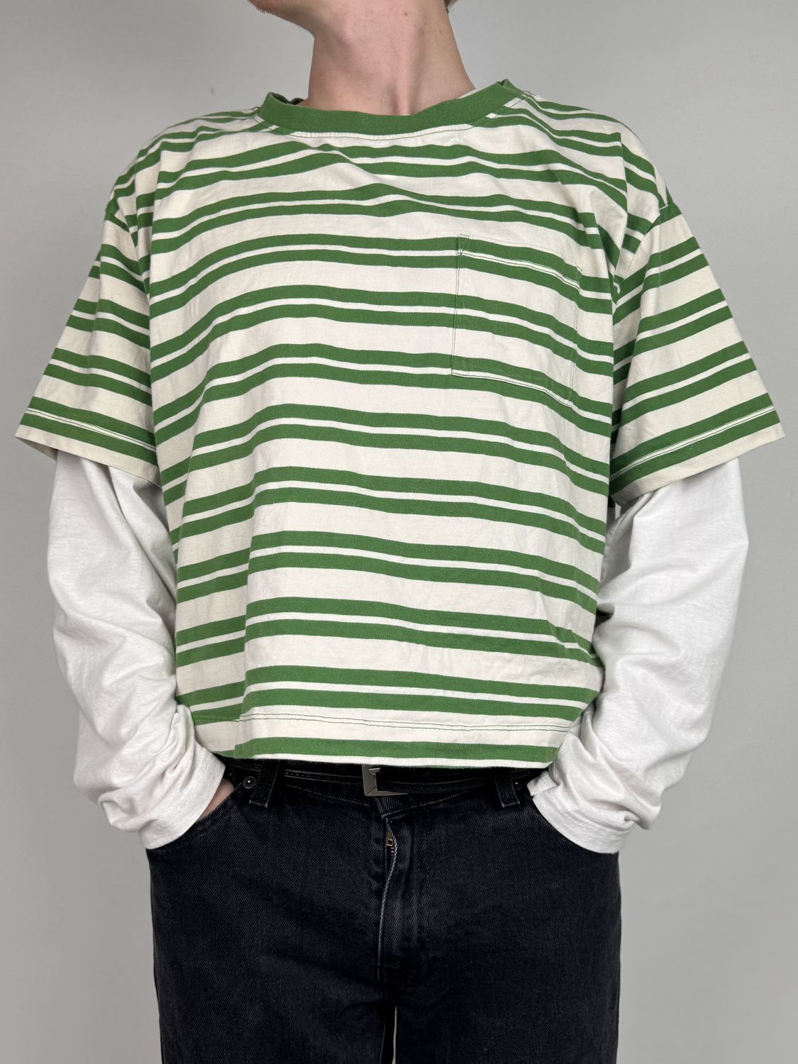 T-shirt w Paski Cropped (M)