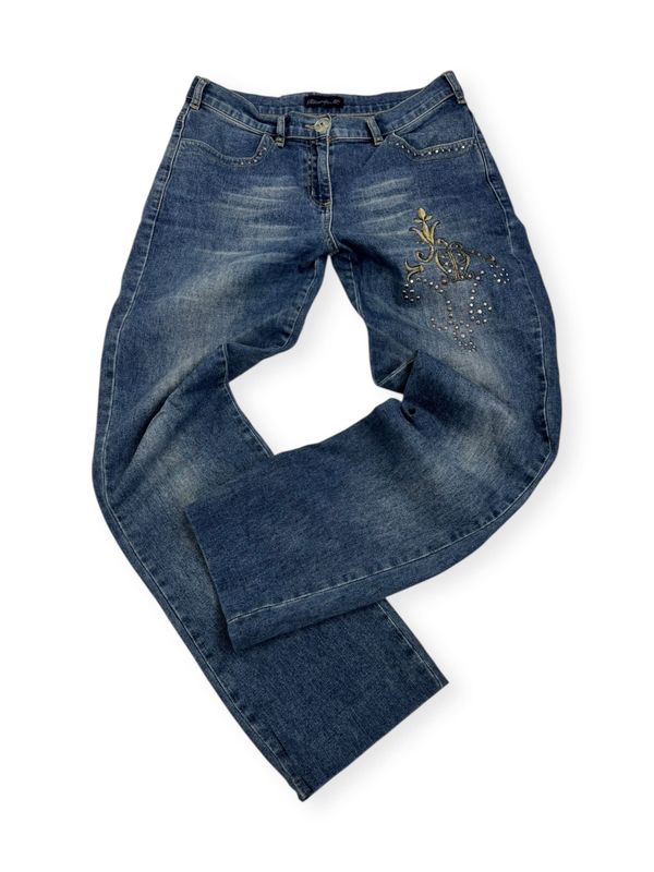 Spodnie z Haftem Y2K (Damskie L)