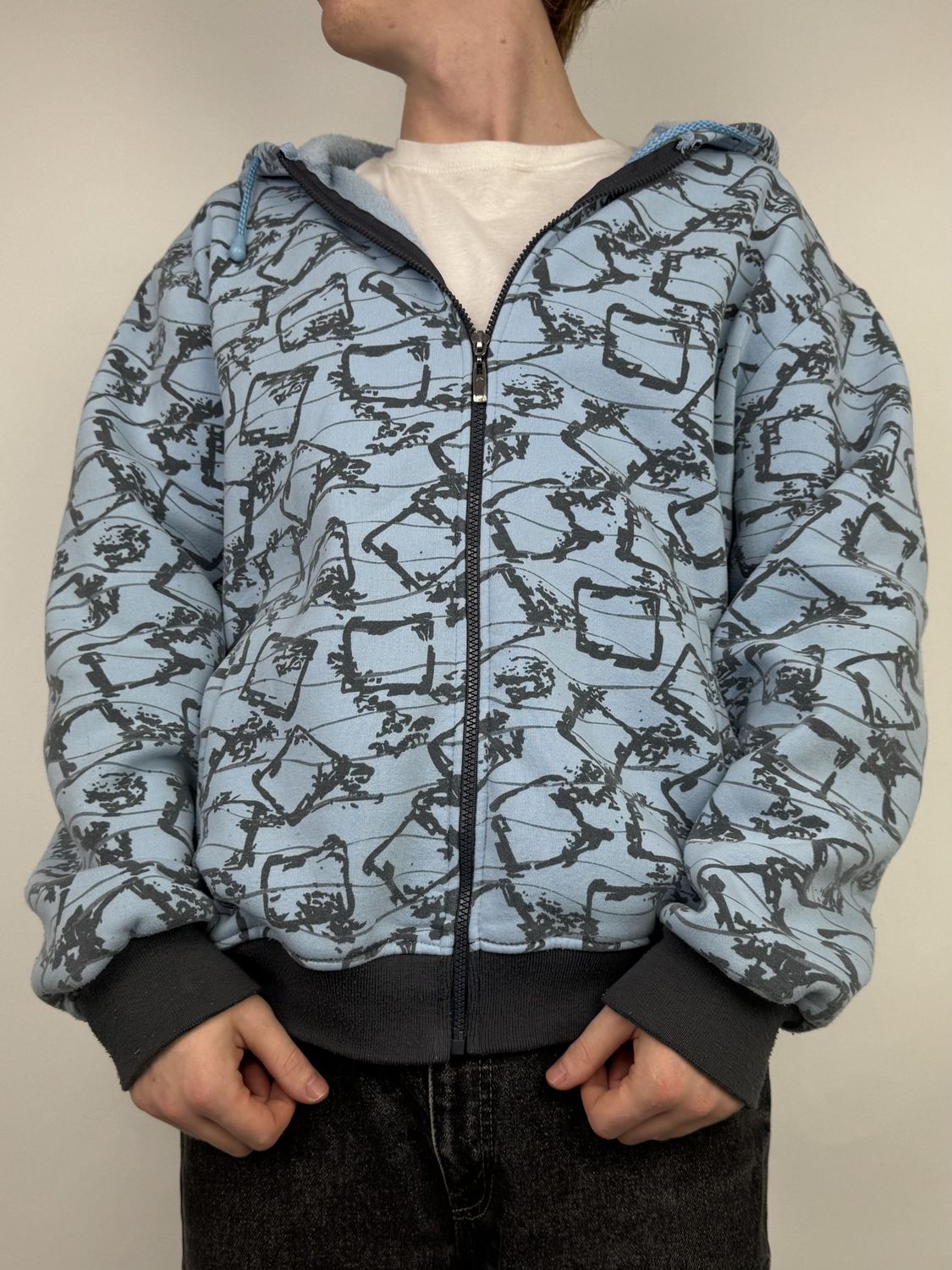 Bluza rozpinana Fullprint (XXL)