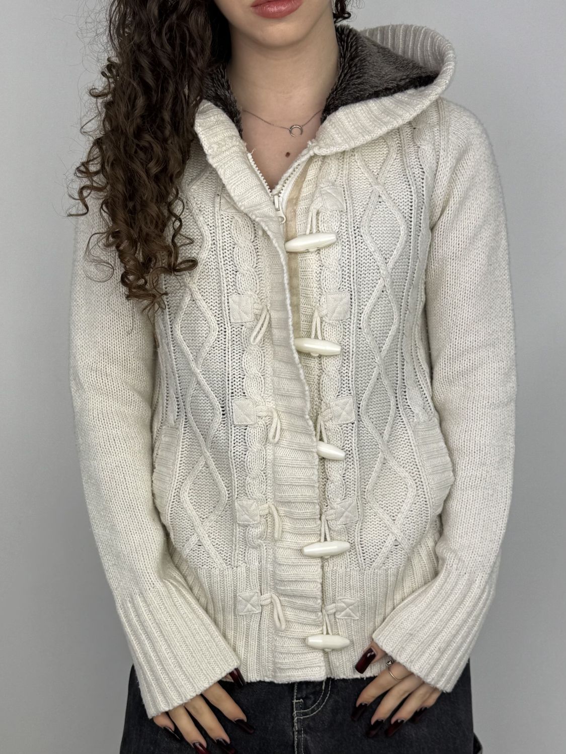 Sweter z Futerkiem Y2K (Damskie L)