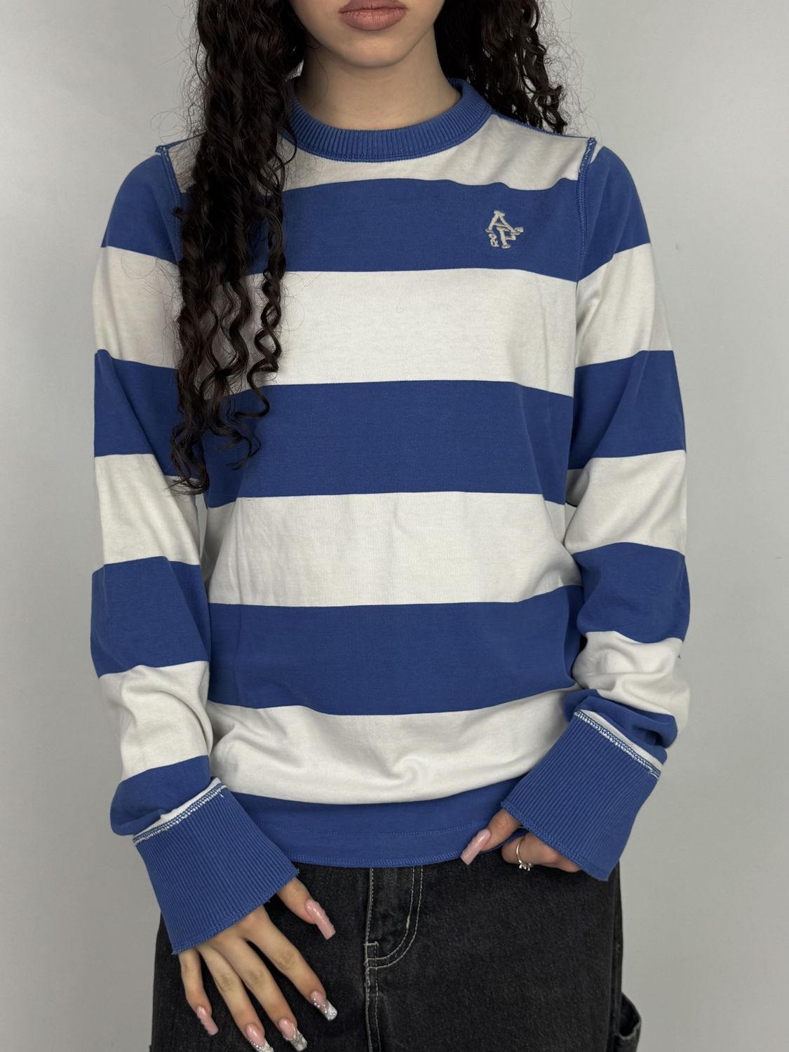 Longsleeve w paski Abercrombie &amp; Fitch (M)
