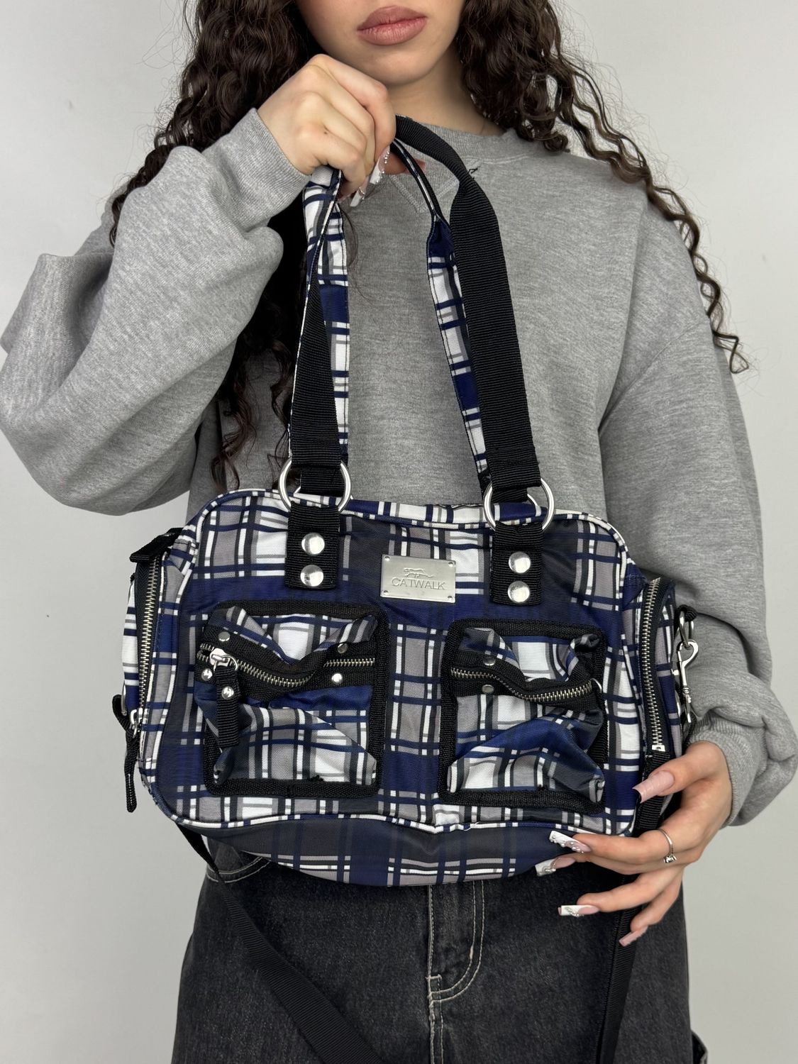 Torebka Catwalk Y2K w kratkę (One size)