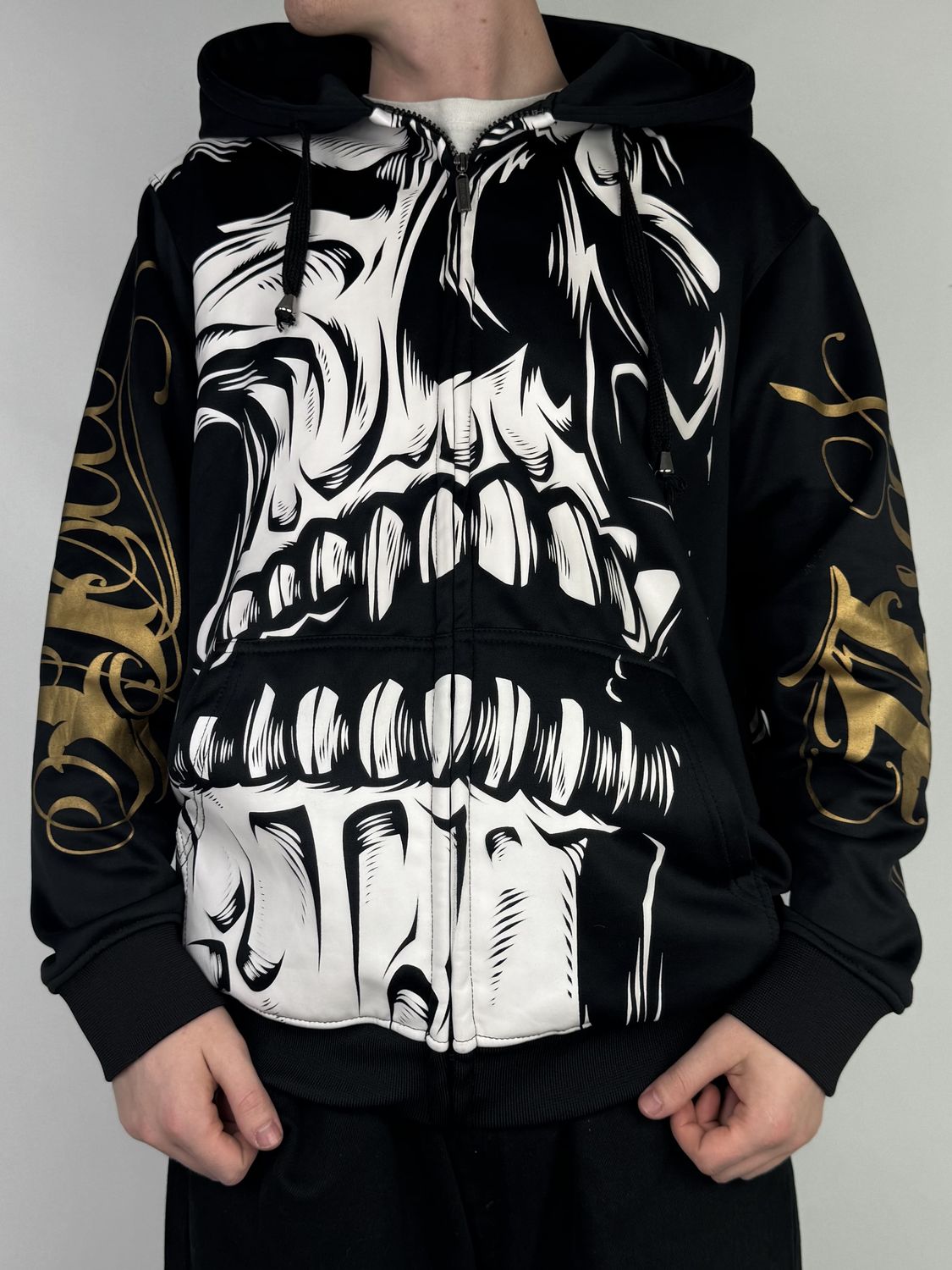 Bluza rozpinana BSAT Skull Fullprint (L)