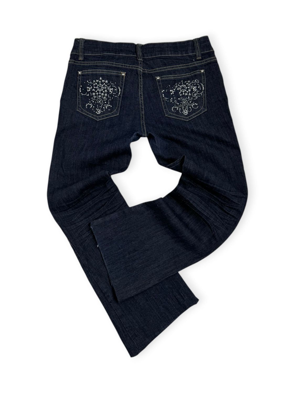 Spodnie Flared Y2K z Haftem (Damskie L)