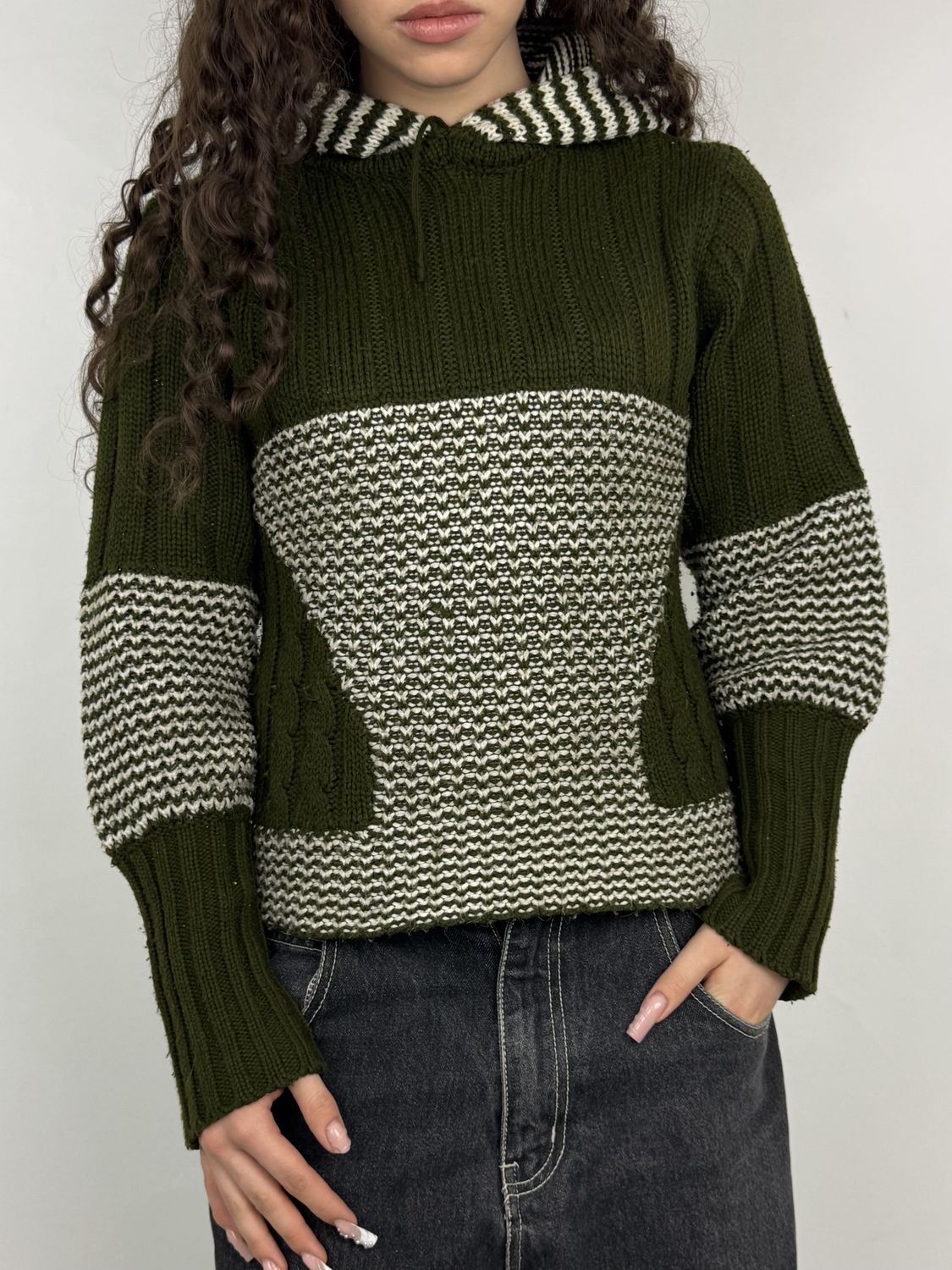 Sweter z kapturem Y2K (Damskie S)