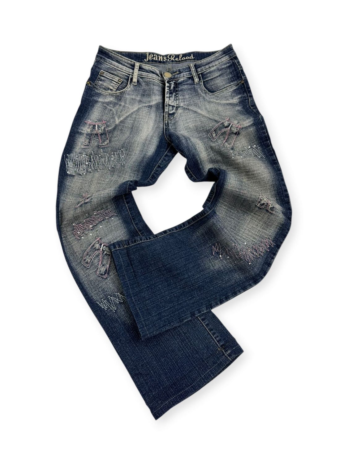 Spodnie Y2K z Haftem (Damskie S)