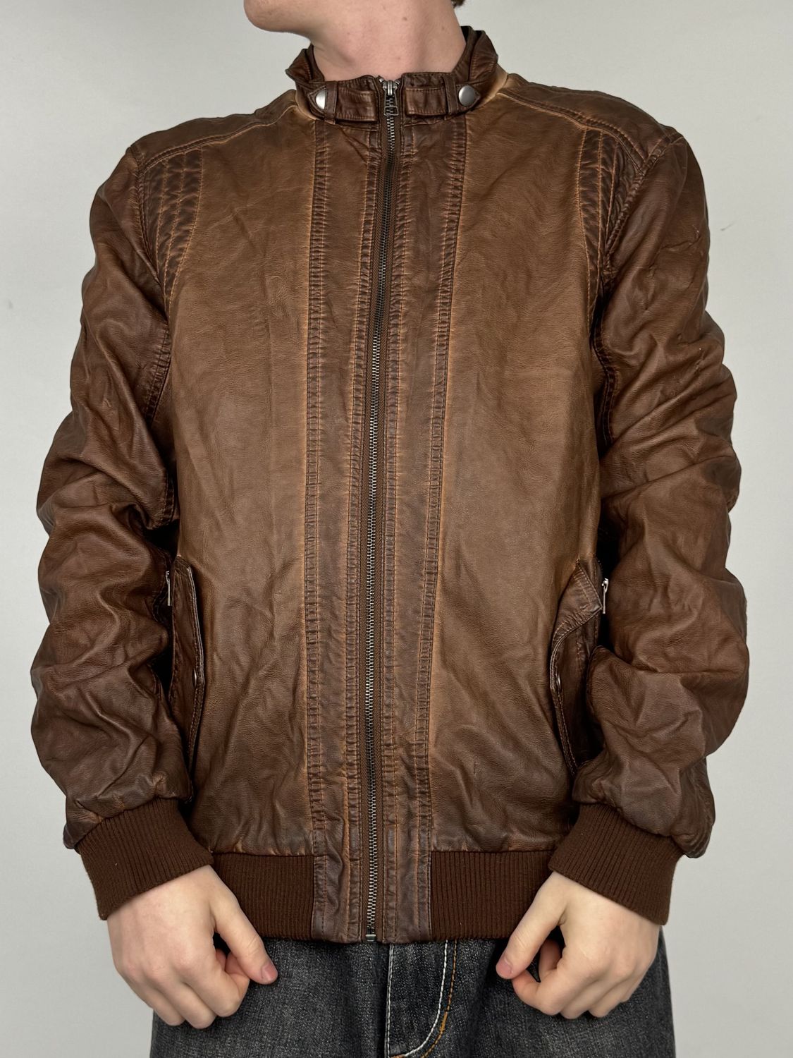 Kurtka Skórzana Washed (M)