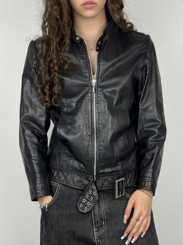 Kurtka Skórzana Biker (Damskie XS)