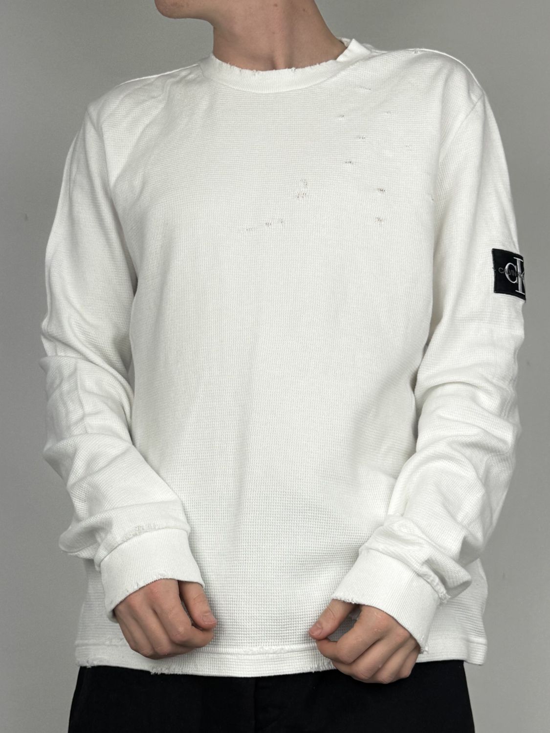 Longsleeve Calvin Klein Waffle Distressed (L)