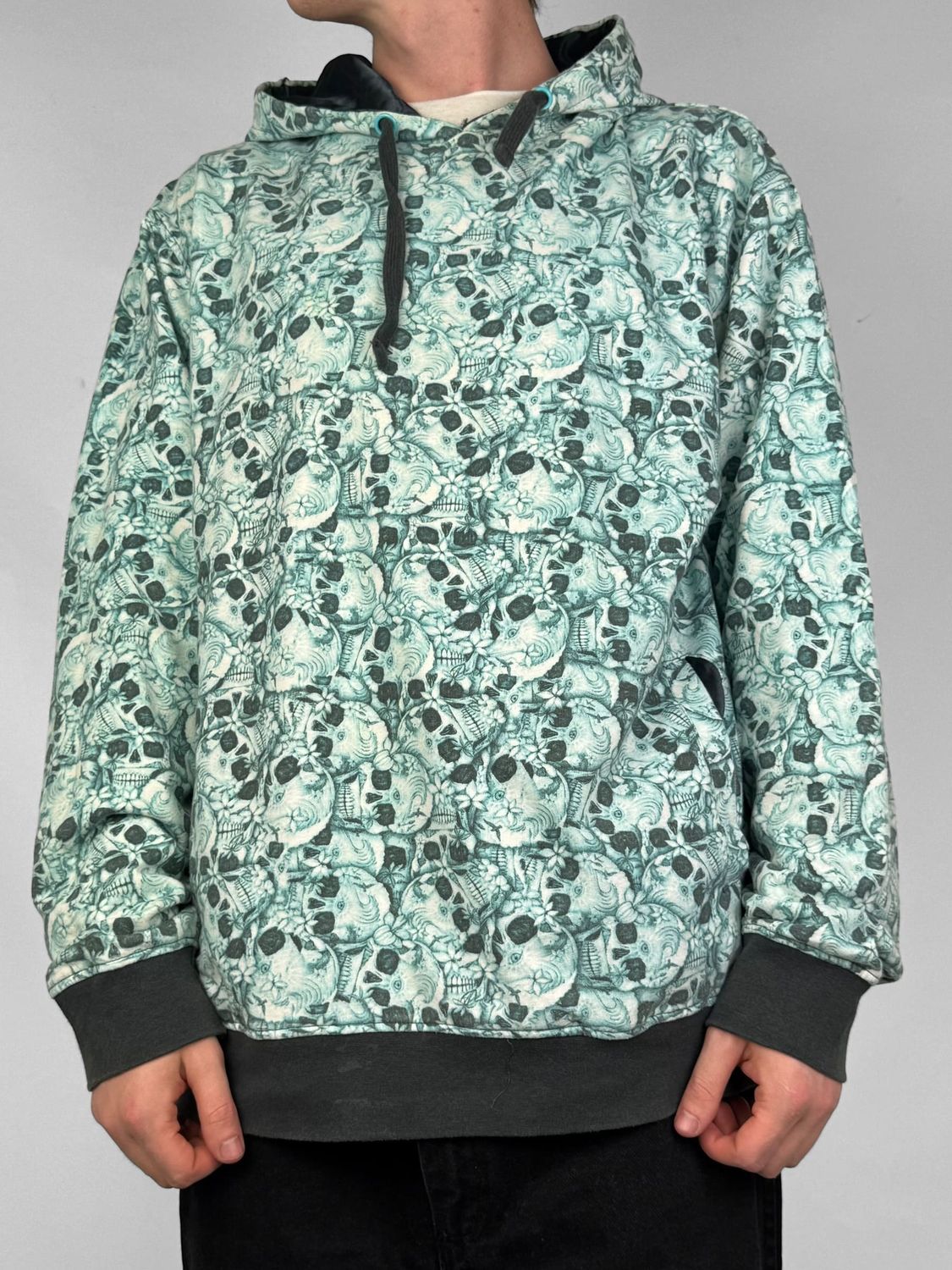 Bluza z kapturem Skull Y2K Fullprint (L)
