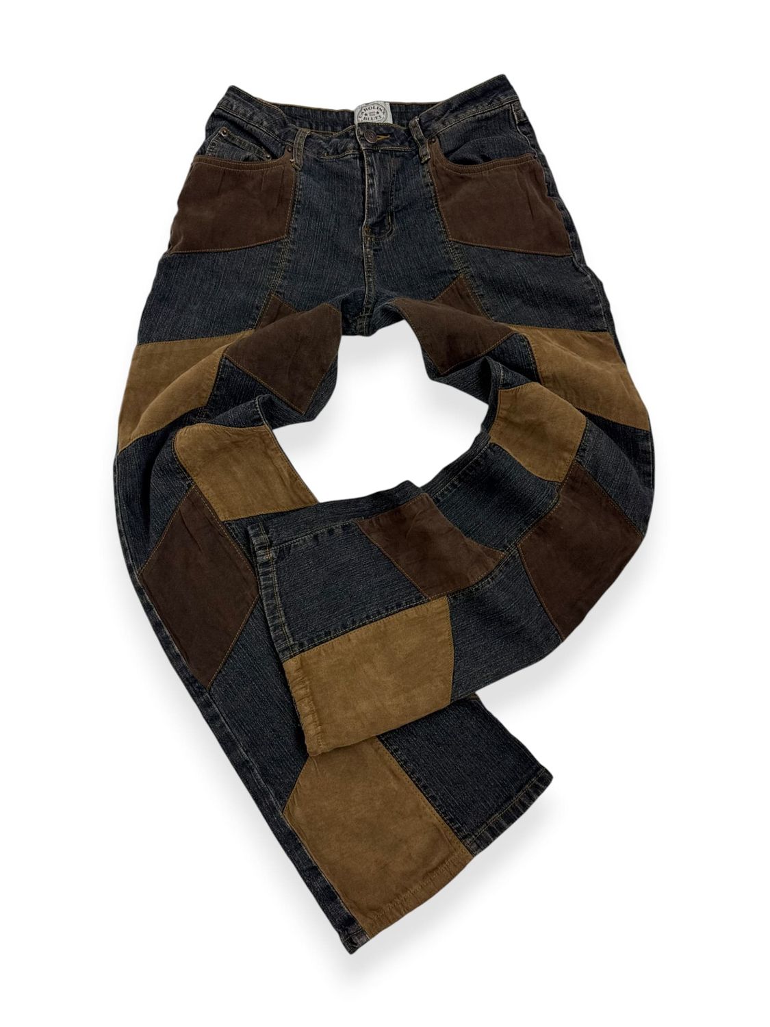 Spodnie Flared Y2K Patchwork (Damskie S)