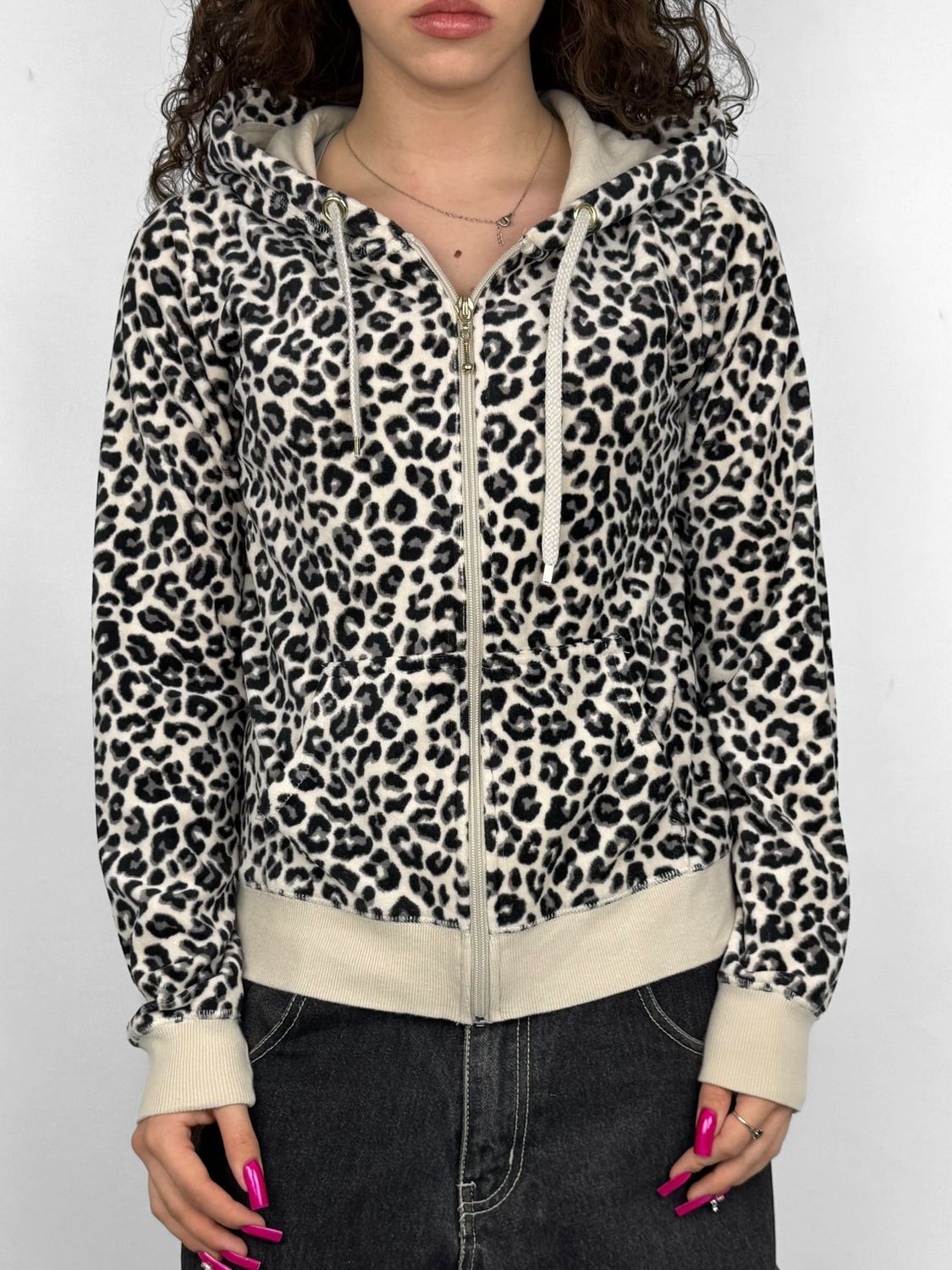 Bluza rozpinana Panterka Welur (Damskie M)