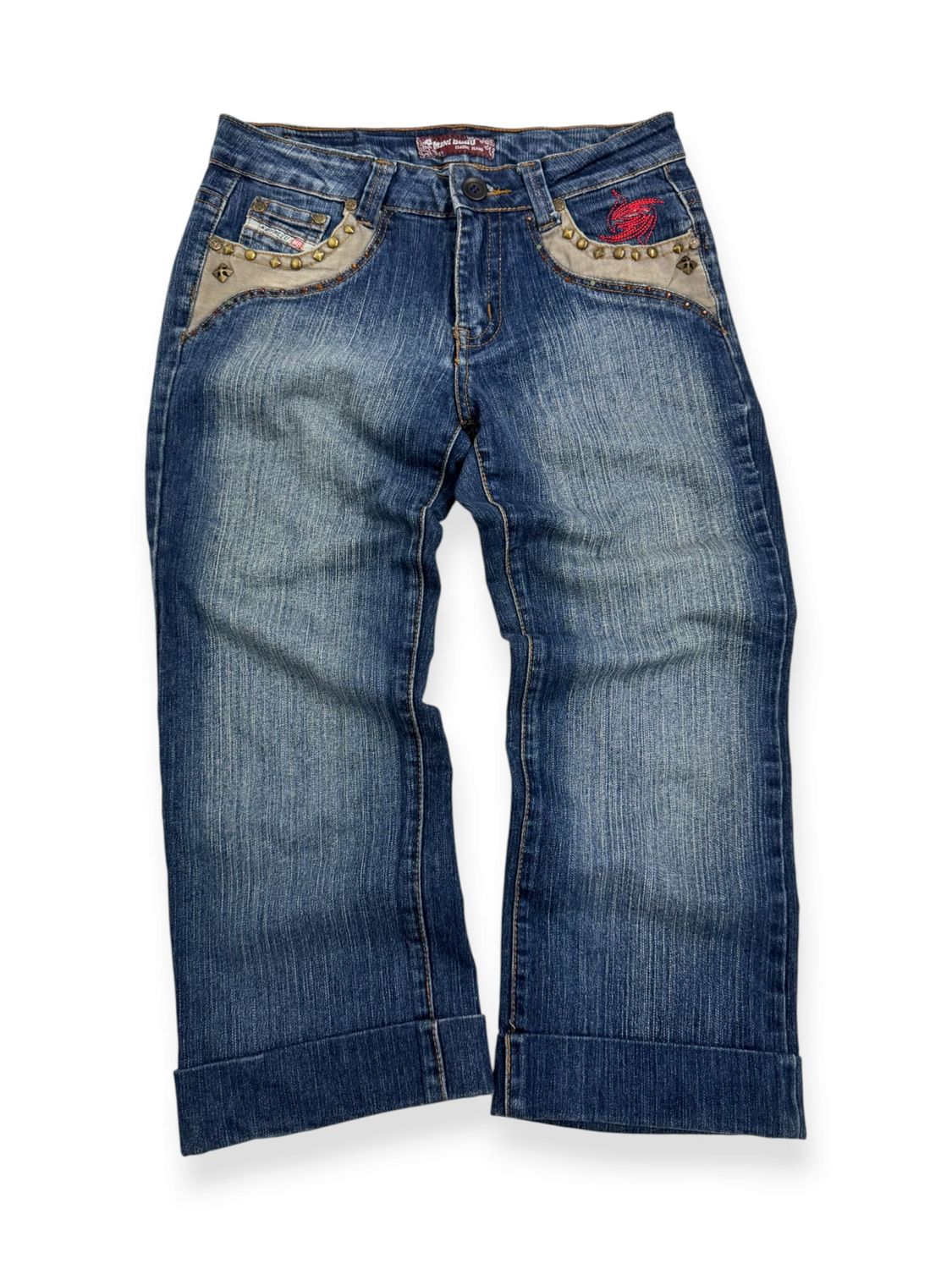 Spodenki Capri Jeansowe Y2K (Damskie XS)