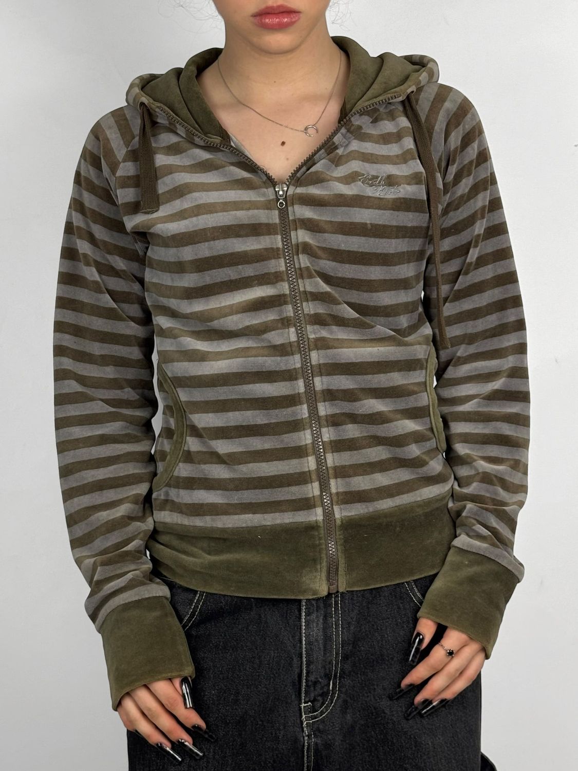Bluza rozpinana Y2K Welur (Damskie S)