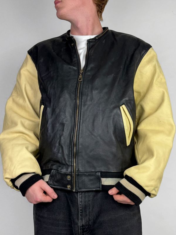 Kurtka Skórzana Bomberka Vintage (L)