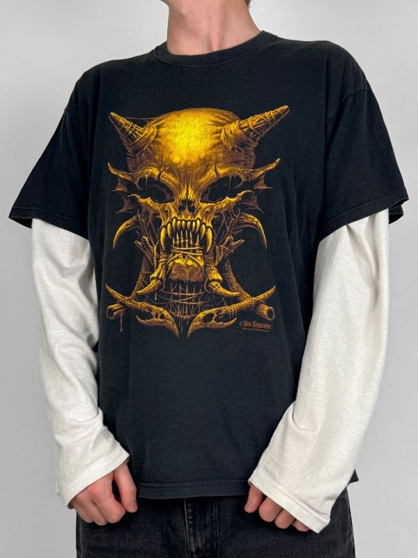 T-shirt Wes Benscoter Devil Vintage (L)