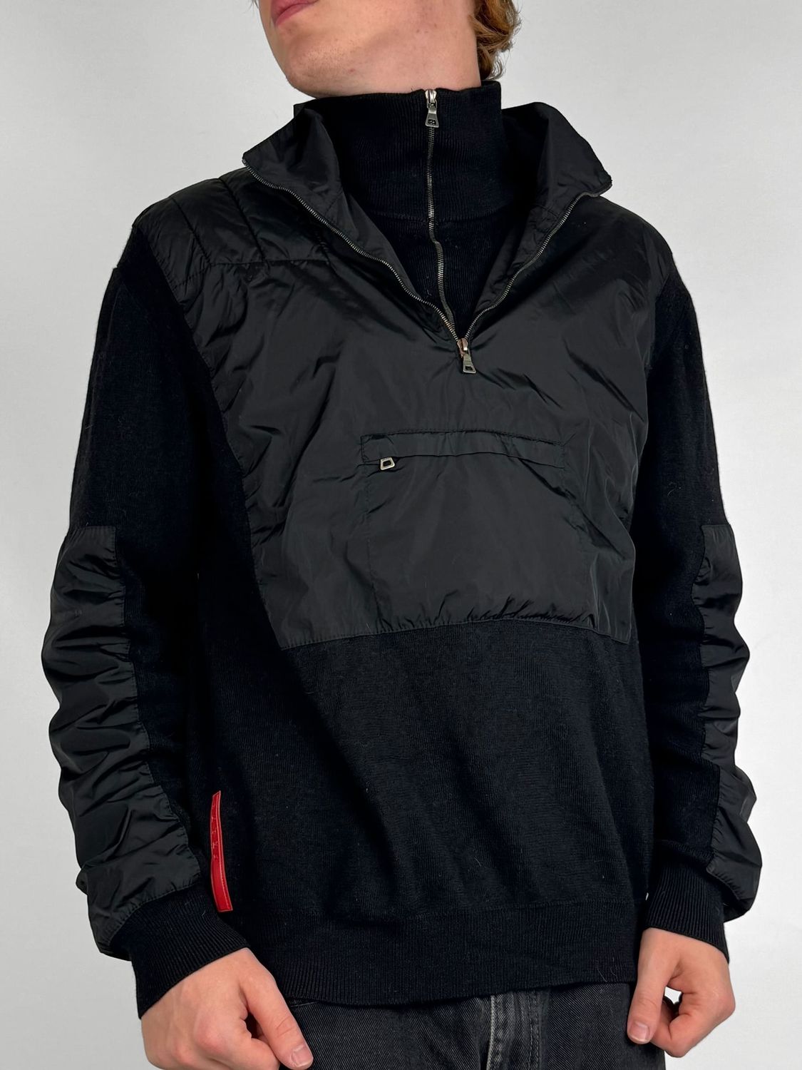 Kurtka Prada Half Zip Wool Nylon  (M)